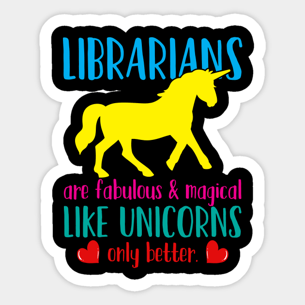 Librarian Unicorn Sticker by CreativeGiftShop